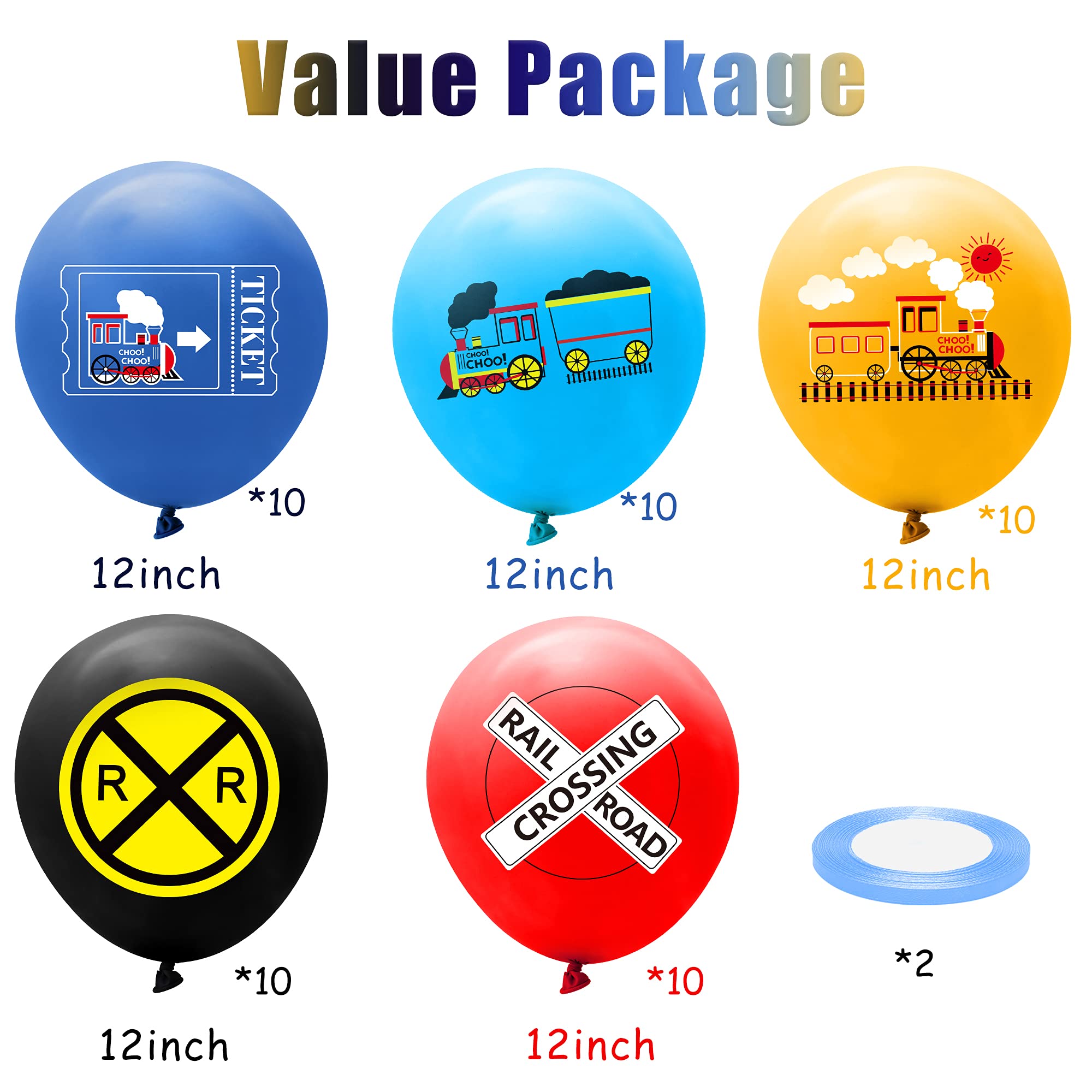 Amazon.com: PANTIDE 52 Pcs Railroad Crossing Train Balloons